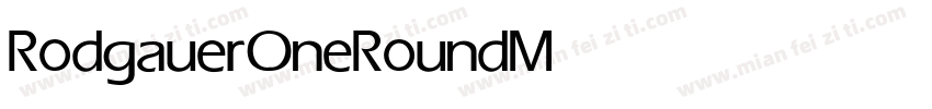 RodgauerOneRound Medium字体转换